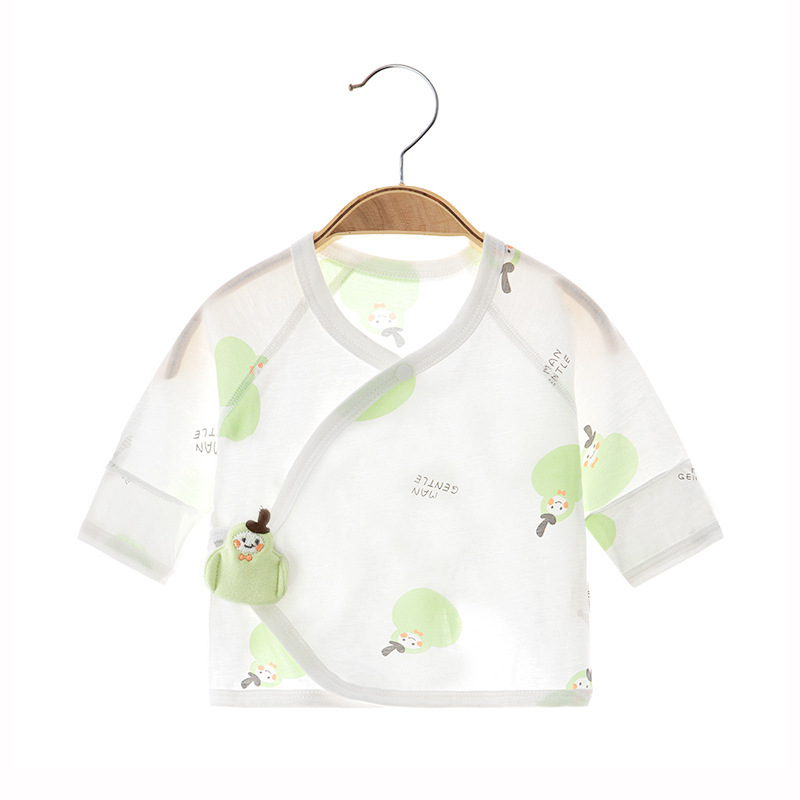 Newborn Half-Back Summer Baby Skeleton Cotton Thin Air Conditioning Suit for Neonates and Full-Month Babies