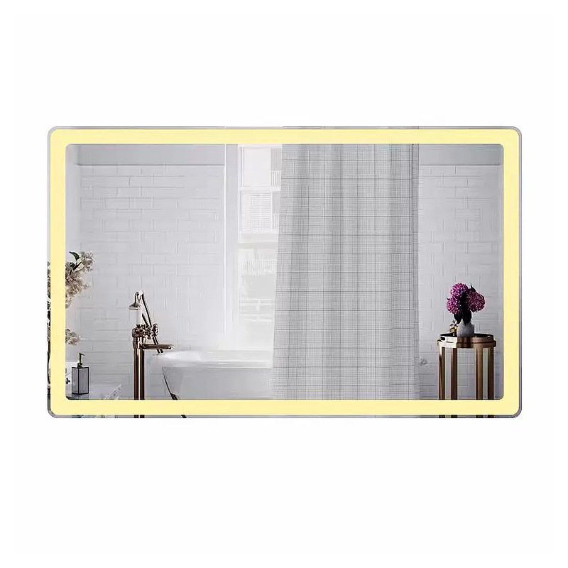 Espejo de baño con inducción corporal con lámpara de baño l espejo de maquillaje anti-nebble espejo de lavado vertical europeo y americano espejo inteligente colgado en la pared