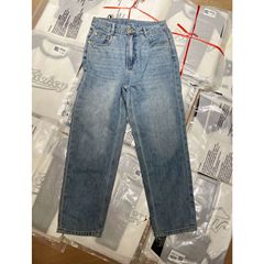 25ss南油高定/买手店小众 mo家SMIL 联名系列口袋笑脸直筒牛仔裤