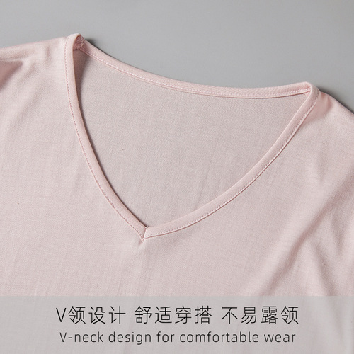 Autumn and winter mulberry silk and cotton women's warm autumn clothes and long trousers, elastic elastic waist, comfortable and non-constricting base layer suit