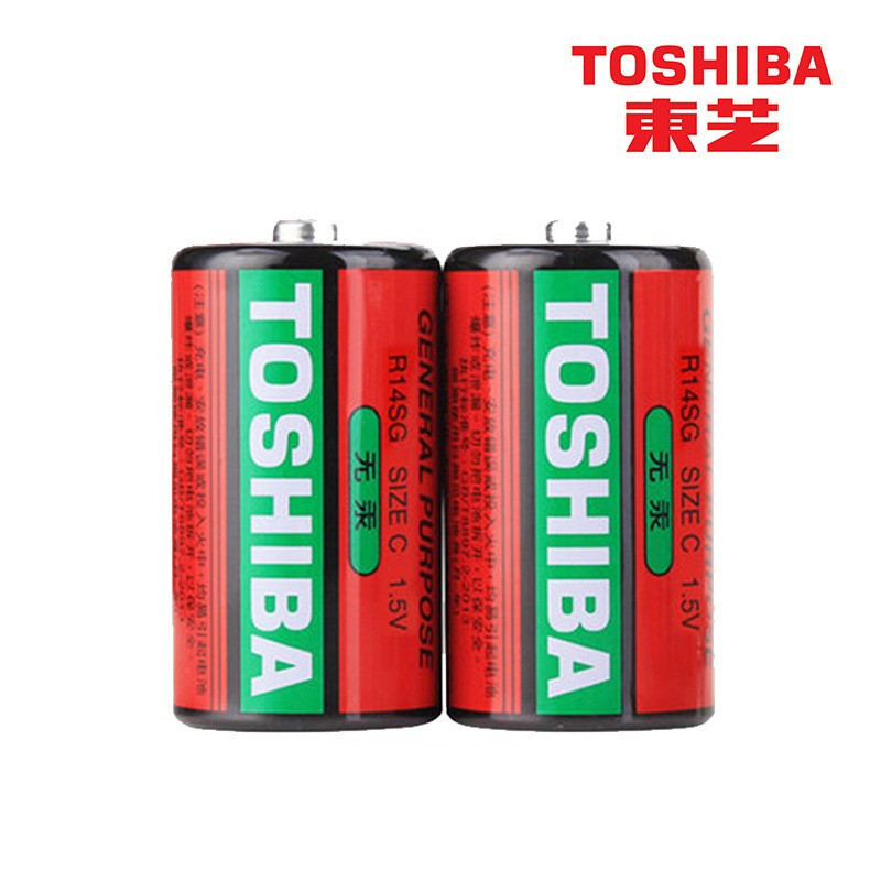 Toshiba No. 2 No. 3 battery R14 medium C- type toy 1.5V carbon iron shell dry battery blister pack 2 Toshiba No. 2 No. 3 battery R14 medium C- type toy 1.5V carbon iron shell dry battery blister pack 2