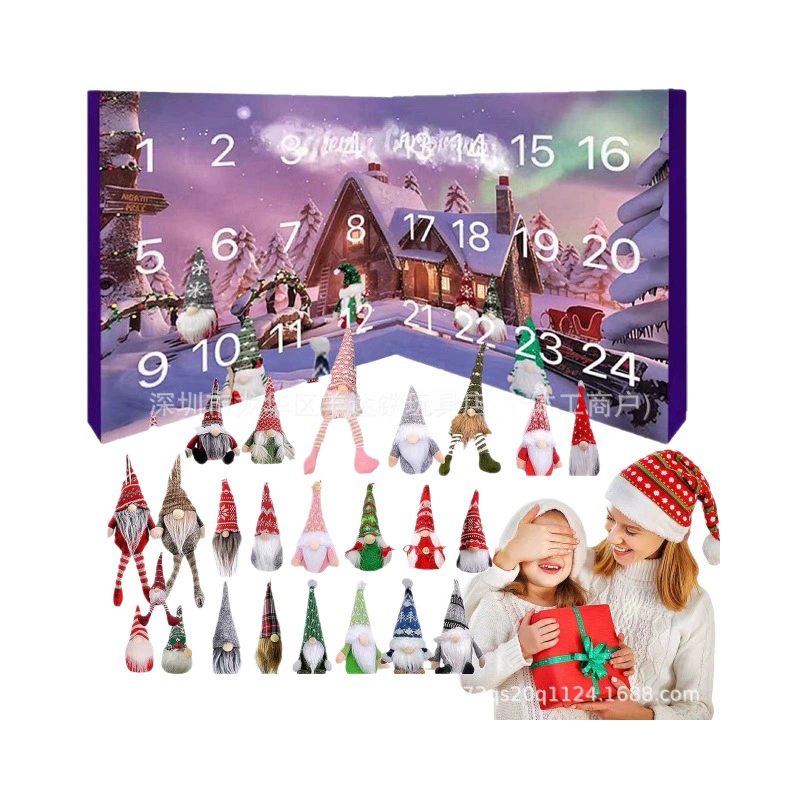 Глобальная граница Рождество Гном Advent Calendar 2024 рождественский карманный календарь