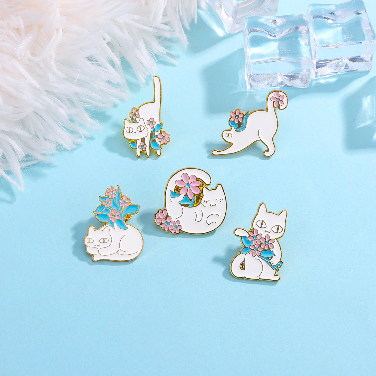 Simple Style Cat Zinc Alloy Stoving Varnish Women's Brooches display picture 5