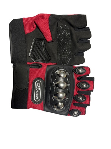 Motorcycle Anti-Fall Stainless Steel Hard Shell Half-Finger Riding Gloves for Men Mountain Bike Riding Gear