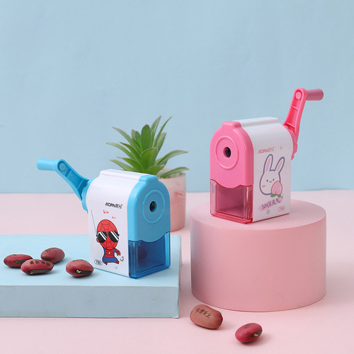 Alloy Steel Core Pencil Hand Pencil Sharpener Cartoon Pencil Sharpener Learning Stationery Children's Day Gift Wholesale