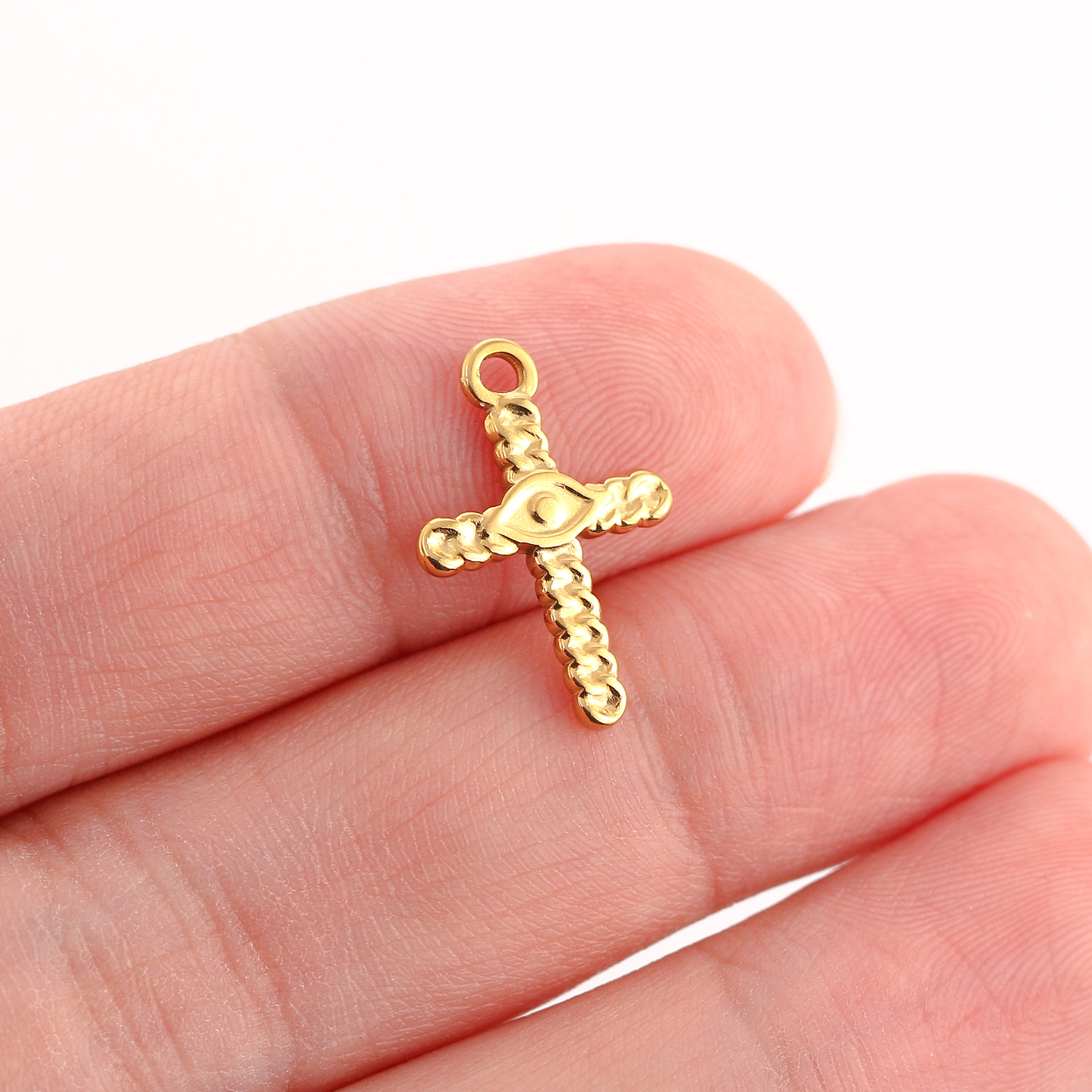 DIY Jewelry Accessories Classification 1 Piece Quantity 304 Stainless Steel Material 1 Piece 12 * 18mm 304 Stainless Steel Cross Pendant