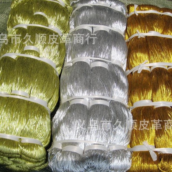 牢固1MM金银色圆型12股吊牌绳-没弹力棉纱芯吊卡牌绳