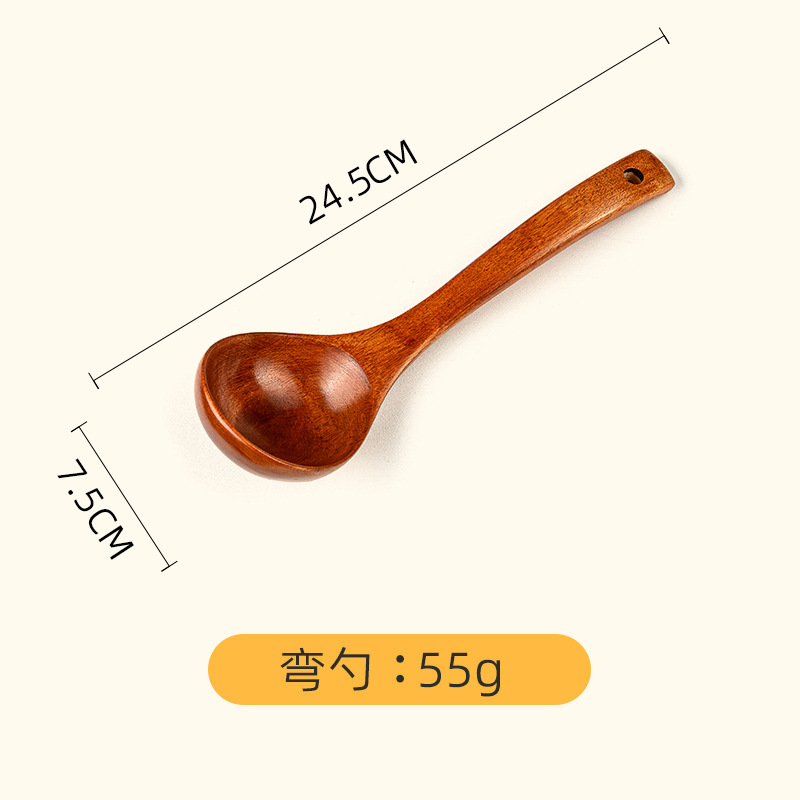 柯木鍋シャベル柯木スープスプーンの現物卸売りは、柯木老漆の長い柄の料理シャベルのシャベルを固定することができます。|undefined