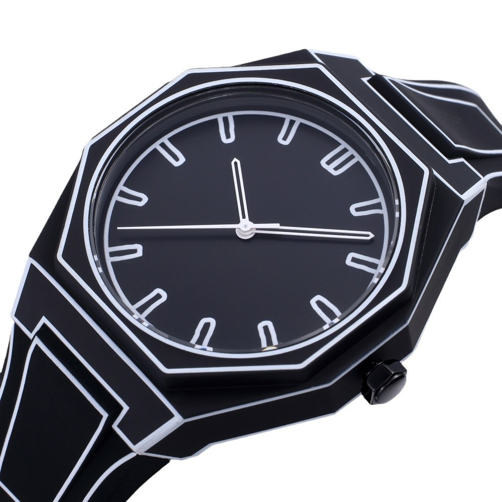 Stylish Silicone Quartz Watch Cartoon Style Decorative Polycarbonate Case Waterproof High Tech Watch For Men_voghion.com