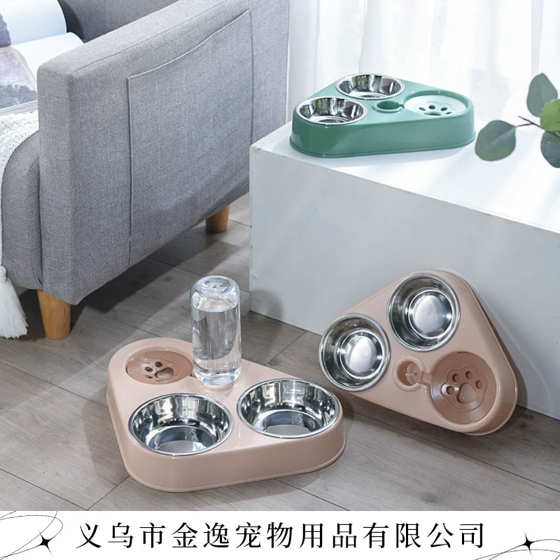 Автоматическое продолжение воды Три чаши для кошек Чаши для домашних животных Автоматическая питьевая вода для кошек
