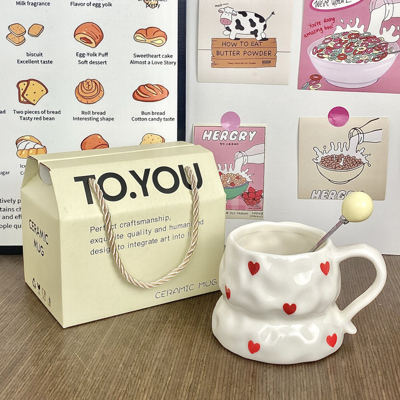 Taza de cerámica de color esmaltada, taza de regalo de regalo de cumpleaños, taza de agua, taza de café para pareja, taza personal