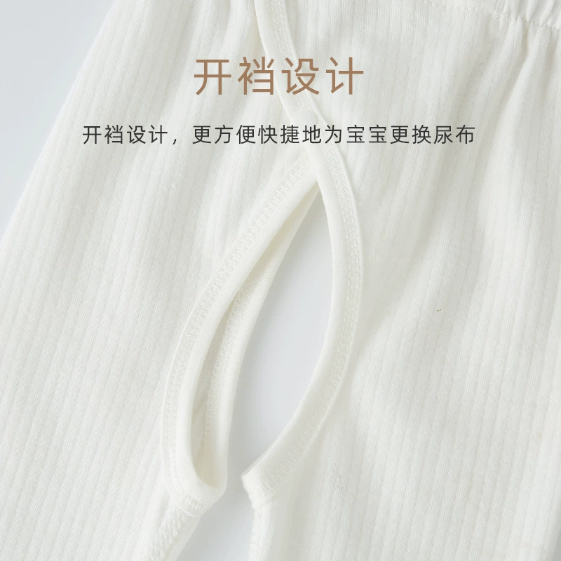 Children's autumn cotton trousers for new born, demi-season thermal underwear, 0-3 month
