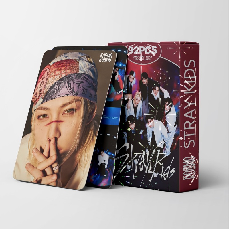 新款92张stray kids专辑卡李龙馥 韩知城KPOP明星周边LOMO卡|undefined