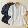v领夏季新款木耳边上衣