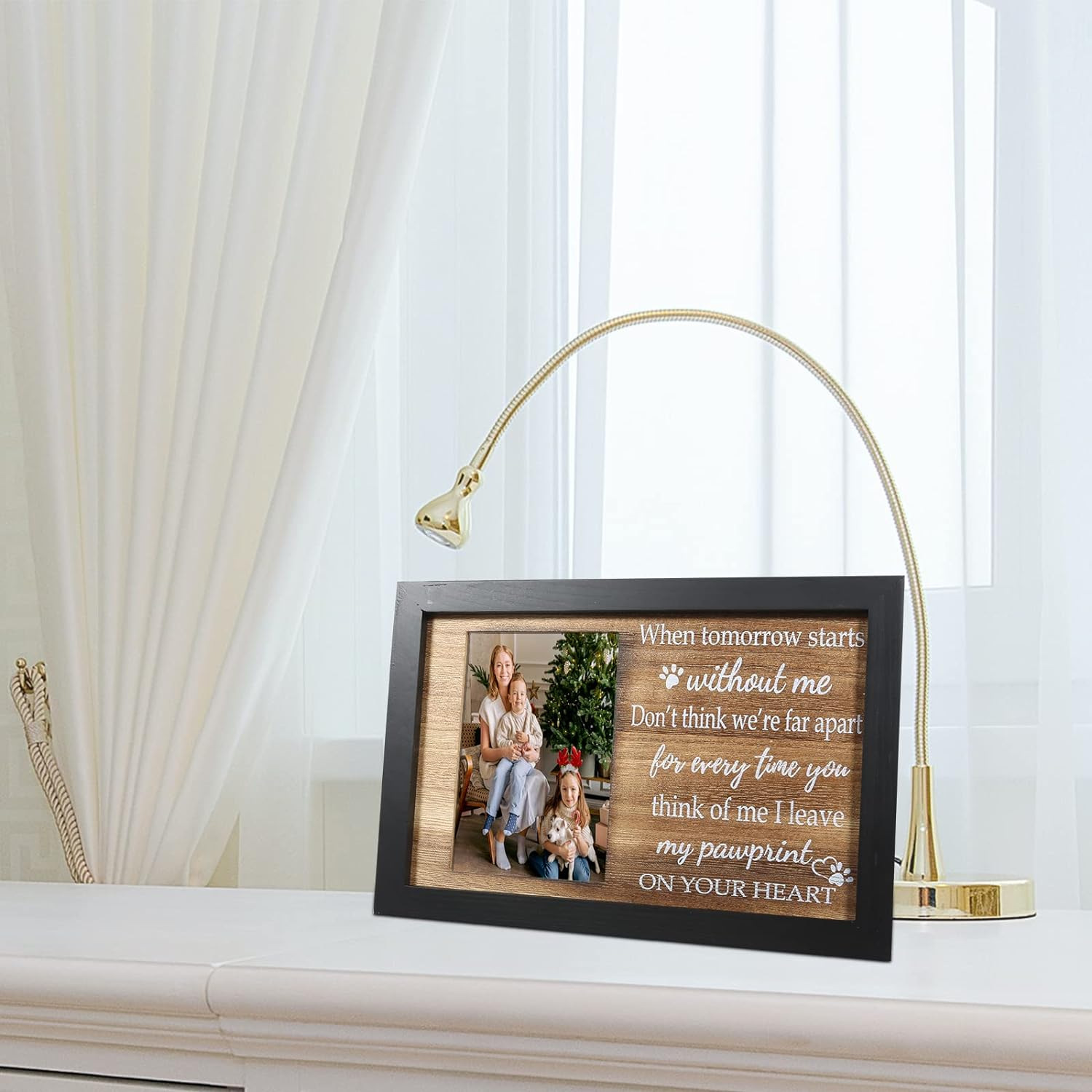 Marco DE FOTOS conmemorativo de mascotas de madera transfronterizo de Amazon