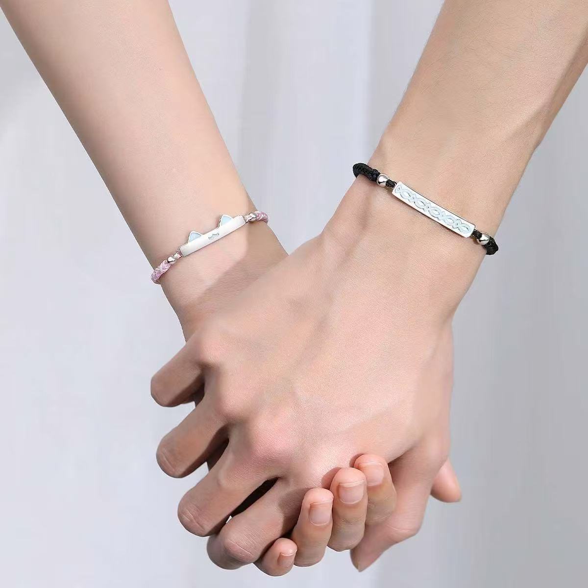 Pulsera de amor de gato y pez de moda 520 cajas de regalo de cumpleaños para amigos