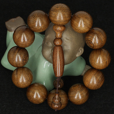 厂家供应金丝檀天珠款手串金丝檀木木佛珠念珠108颗手链时尚礼品