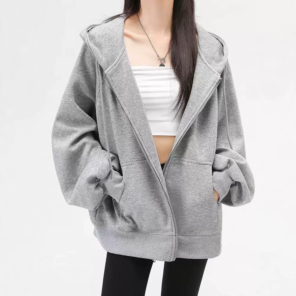 Свитер женский весна осень 2024 новый дикий светло-серый темпераментный пальто женский спортивный осенний и зимний топ