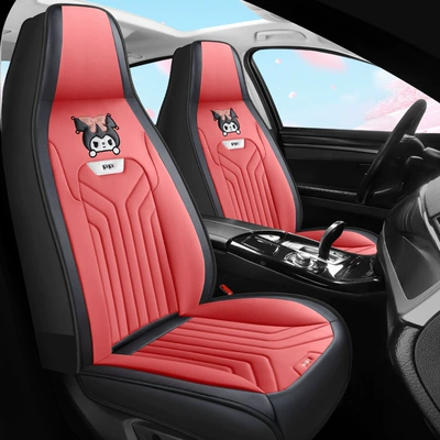 Seat cushion, seat cover, new all-inclusive full leather cartoon split - standard-version-mousse-red-one-piece-head