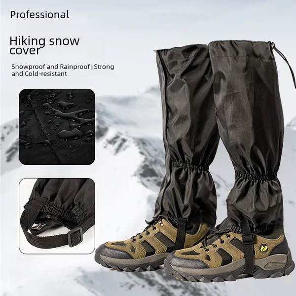 Factory Wholesale Cross-Border Mountaineering Leg Protection Outdoor Snow-Proof and Sand-Proof Long Shoe Covers for Men and Women, Suitable for Desert Hiking