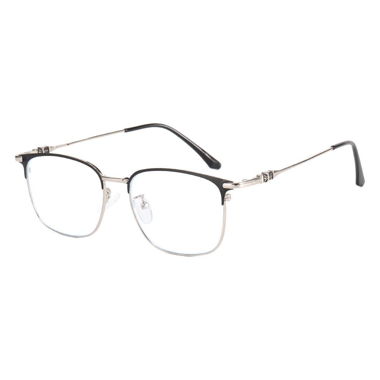 2021 nuevas mujeres anti-radiación anti-Blue ray gafas de computadora hombres de moda sin grado gafas lisas pueden equiparse con miopía 9306