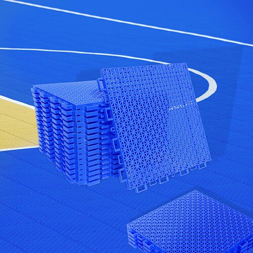 Kindergarten Outdoor Hollowed-out Water-Draining Anti-slip Interlocking Floating Floor Basketball Court Sports Field Outdoor PP Plastic Flooring