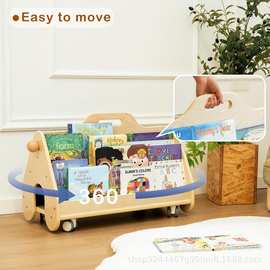 木制多层书架架阶梯儿童书籍整理课外书绘画本展示架儿童书整理架