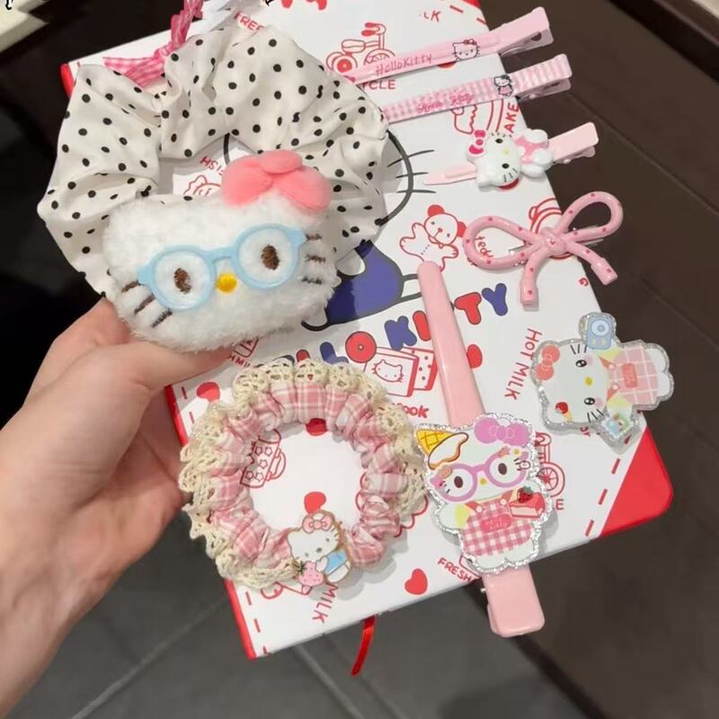 新款领结可爱喵咪ins甜美职业围裙鸭嘴夹百搭少女卡通刘海头饰|undefined