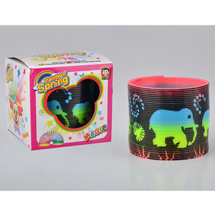 7.5 * 6.5CM thermal transfer printing rainbow circle animal pattern spring ring can change the pattern