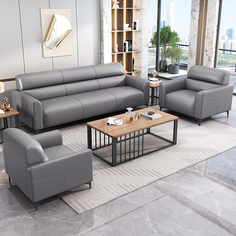 Arena de oficina moderna simple recepción de invitados de tres personas pequeña oficina de negocios gato raspar la piel mesa de té combinación