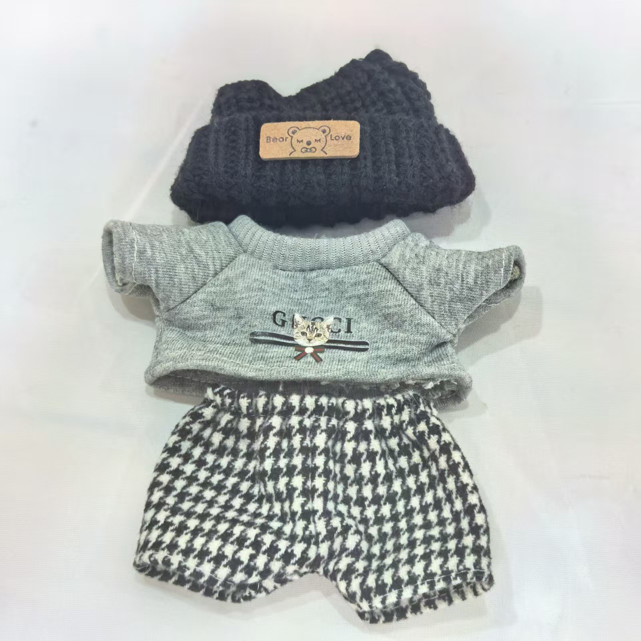 Conjunto de camisa CCT / Roupa pendente Labubu 17CM