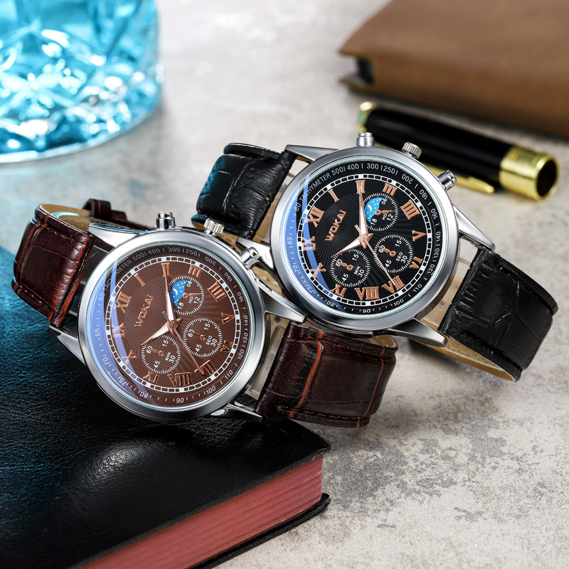 TikTok Hot Selling Live Wokai Business Watch Quartz Sports Casual Belt Men's Watch Men's Watch