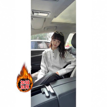 2025盐系宽松竖纹加绒衬衫男女同款舒适保暖百搭秋冬潮流休闲上衣