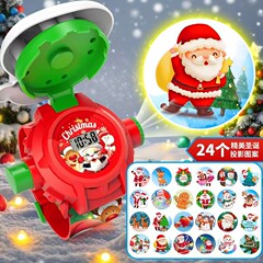 クロスボーダー卸売クリスマス投影腕时计24パターン子供発光おもちゃカードクリスマスプレゼント男の子女の子漫画