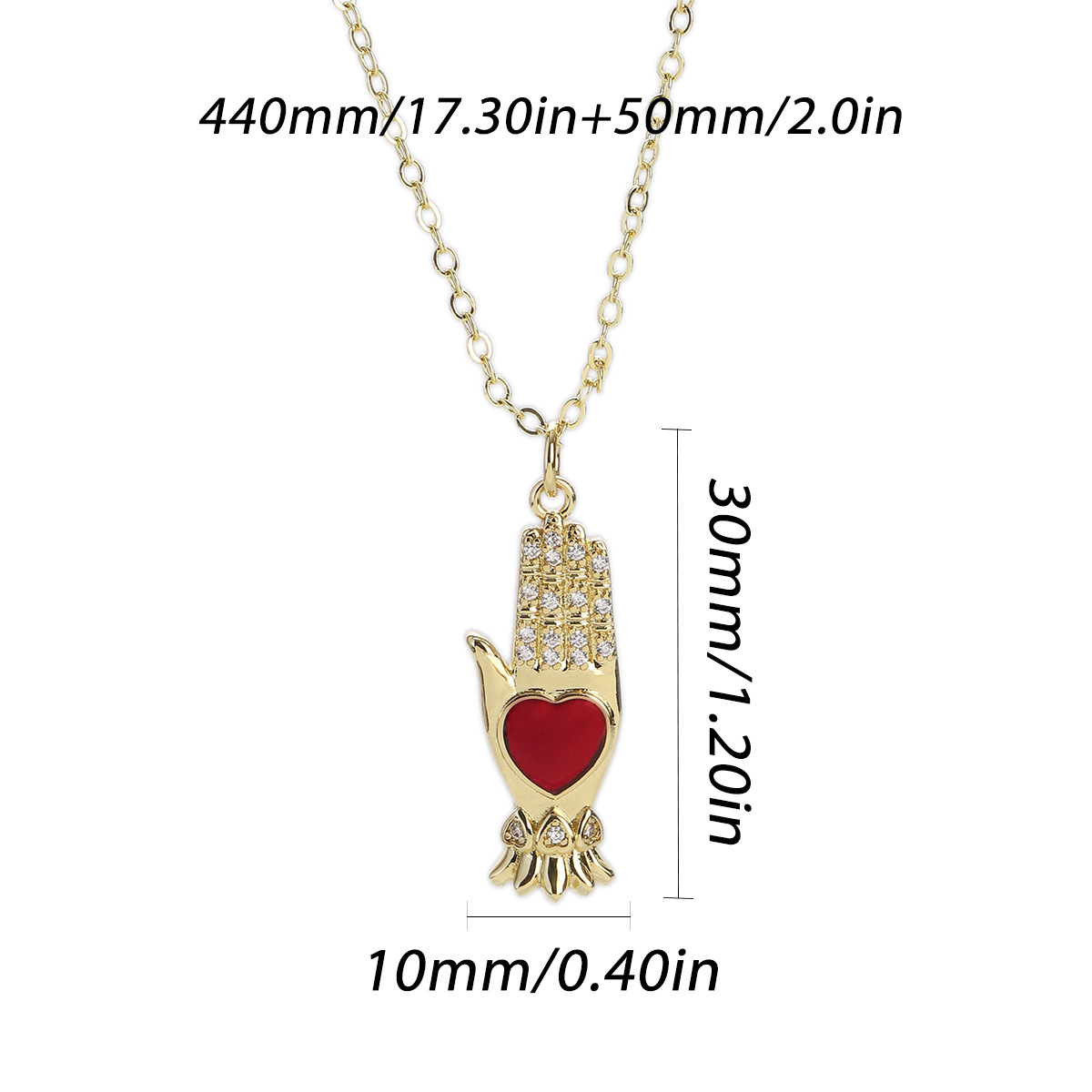 17g Weight Pendant, Chain Jewelry Making Type Copper Chain Material 1 Piece Quantity Holiday, Street Occasion Copper Material Heart Shape Pattern Unisex Gender Plating Design Retro, Simple Style Style 1 Piece Copper Heart Shape Pendant Chain 3