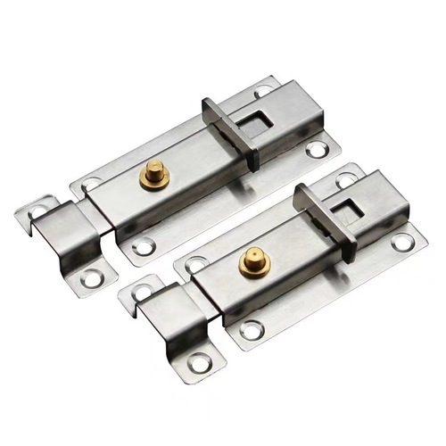 Stainless steel bolt automatic spring bolt manual latch door lock door bolt bathroom door bolt wooden door anti-theft door bolt