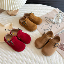 儿童勃肯鞋2025年秋季新款韩版女童时尚小皮鞋男童复古豆豆鞋单鞋