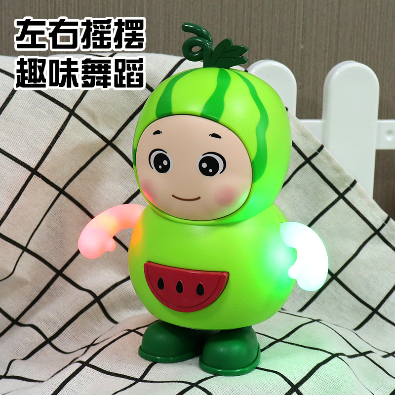 El mismo tipo de voz eléctrica puede cantar y bailar juguetes de frutas musicales luces oscilantes muñecas eléctricas decoraciones creativas