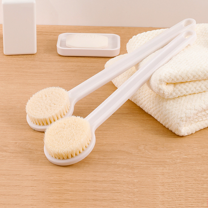 Japanese Unprinted Long-Handled Soft-Bristled Bath Brush Set Bath Brush Back Brush Back Cleaning Brush Good Quality Bath Brush