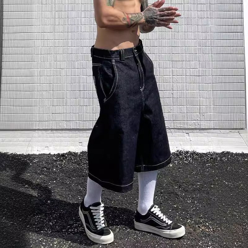 Men's Clothing Men's Trendy Loose Fit Denim Shorts Coast Style Summer Washed Cut Five Point Casual Pants For Formal & Casual_voghion.com