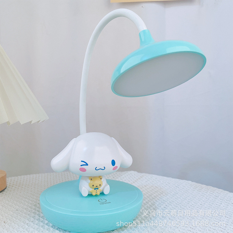 Lámpara de escritorio de lectura de atenuación táctil LED de tres engranajes recargable Carga USB plug-in protección ocular Aprendizaje estudiante titular de la pluma pequeña lámpara de escritorio