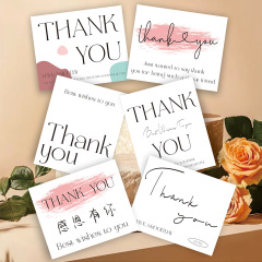 Thank you感謝カードins風お土産花ギフトボックス装飾カード祝福メッセージカードはがきカード