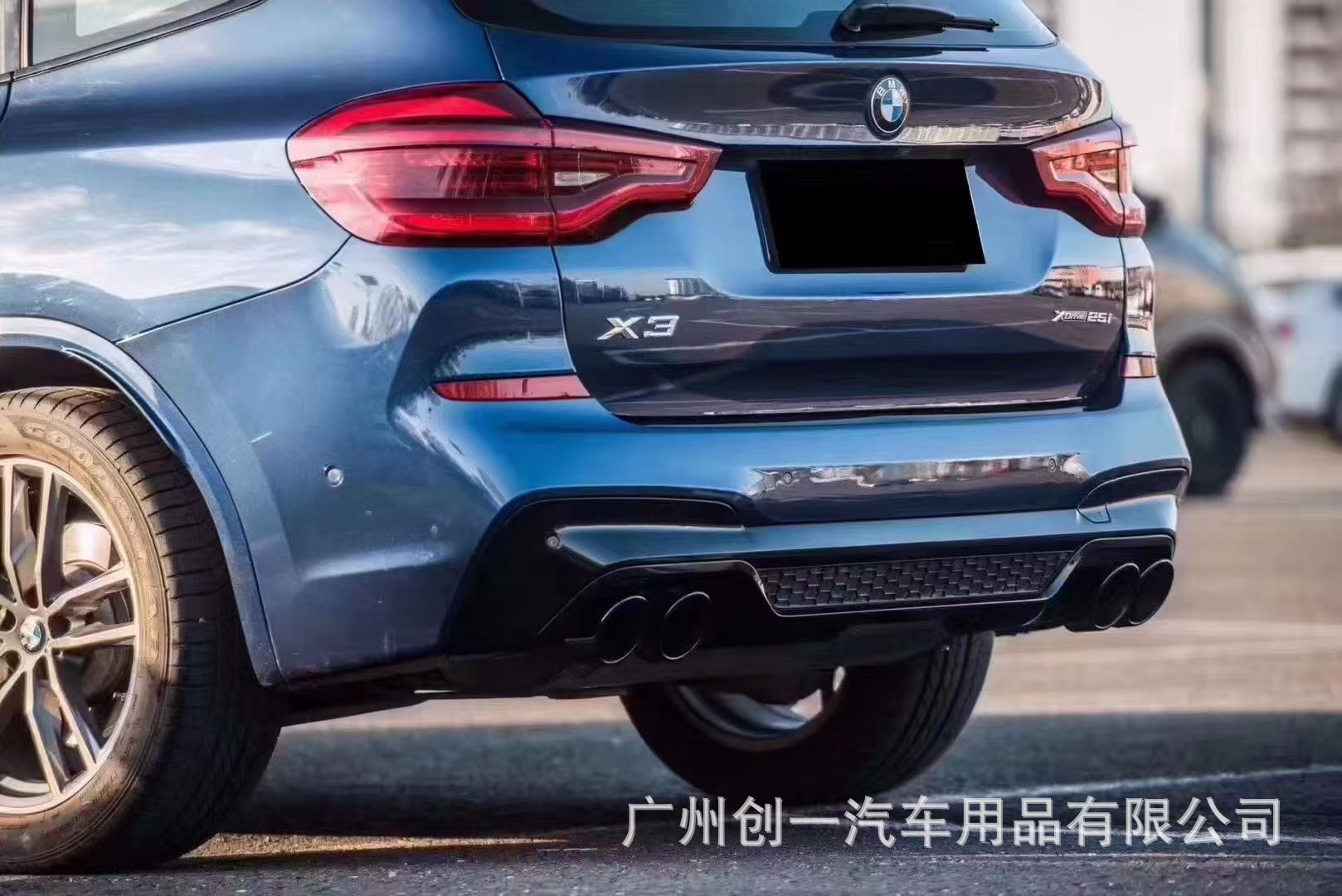 Suitable for BMW X3G01 G08 early-stage modification to F97X3M wide-body kit with front bumper, rear bumper, wheel arches, and side skirts