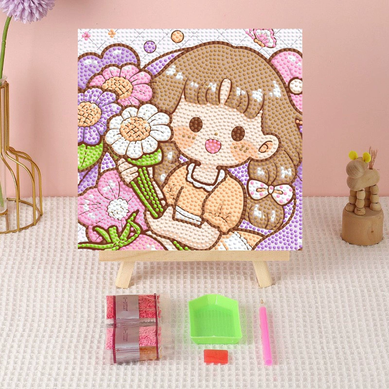 Алмазная вышивка (canvas) Genshin Impact DIY, 20×20 / 30×30, деревянная внутренняя рама и набор инструментов