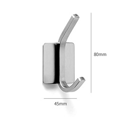 定製304不鏽鋼實心掛鈎廚房衛浴毛巾置物架浴球免打孔掛鈎收納
