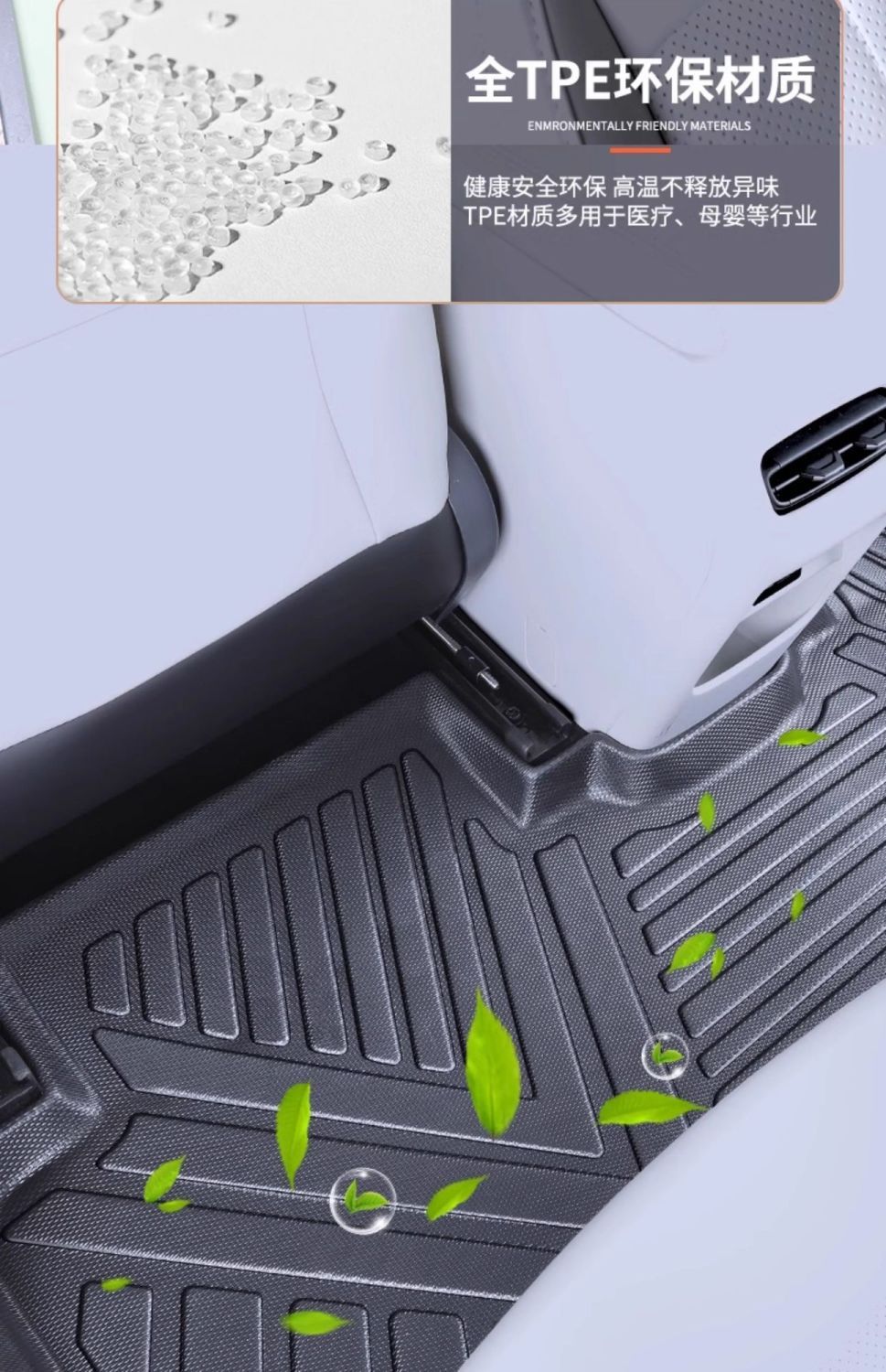 Applicable to Volkswagen CC Foot Pad Enclosed 25 24 Single Piece Threshold TPE Car Foot Pad Carpet Pad Star Blanket