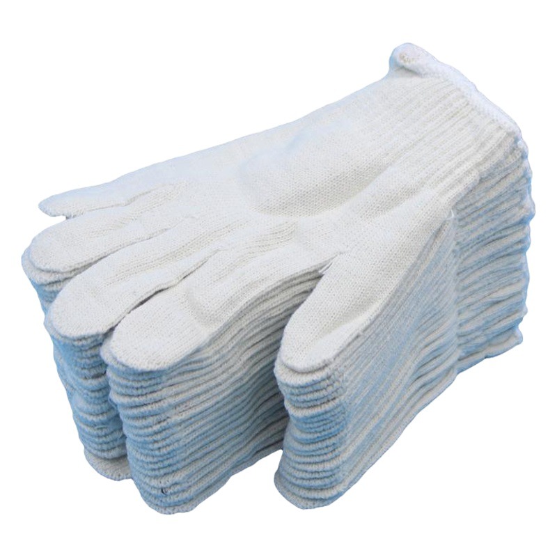 Guantes de hilo de algodón para protección laboral, 600g, guantes de algodón para pantallas de lámparas, guantes de trabajo, venta directa al por mayor, guantes protectores mecánicos de algodón engrosados.