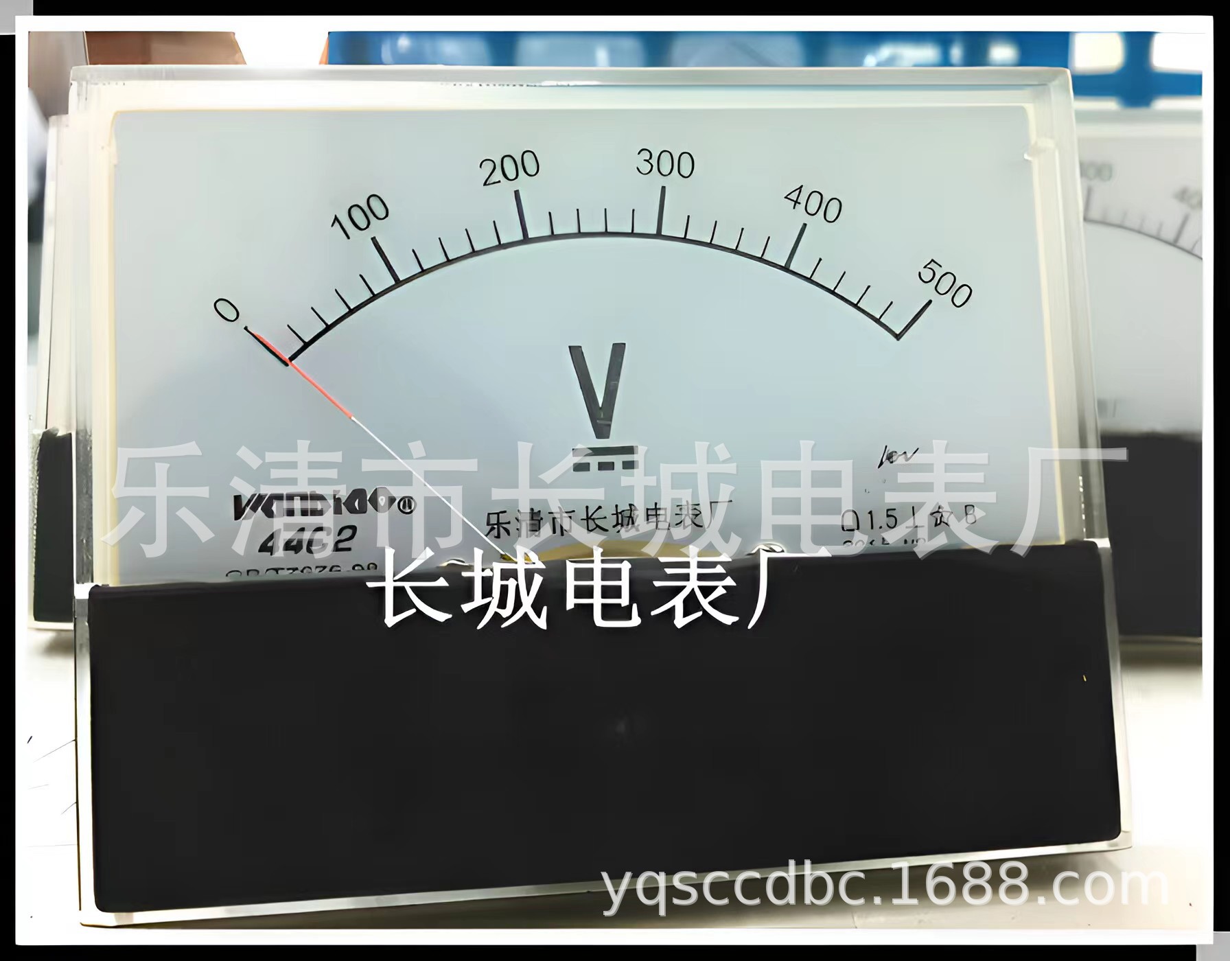 长城电表厂 44C2 500V 10V  直流指针电压表   100*80