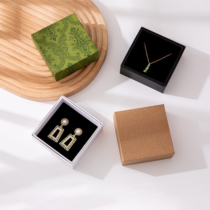 抖音创意爆款饰品盒 项链耳环戒指饰品首饰盒 天地盖饰品包装盒