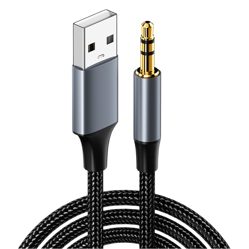 USB a 3,5mm cable de audio conexión de la computadora auriculares cable de altavoz tarjeta de sonido acompañamiento adaptador AUX